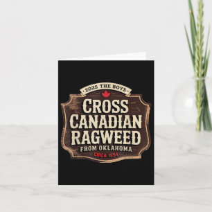 Retro Cross kanadische Ragweed die Jungen aus Okla Karte