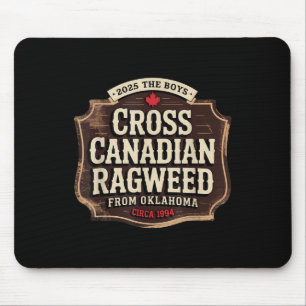 Retro Cross kanadische Ragweed die Jungen aus Okla Mousepad