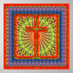 RETRO CROSS POSTER DRUCK