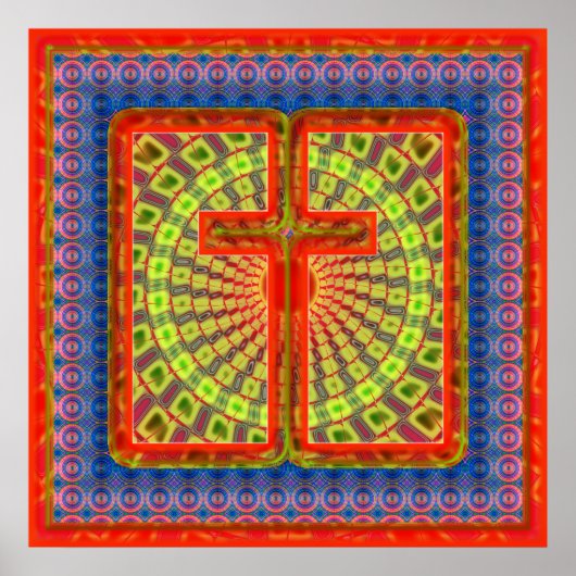 RETRO CROSS POSTER DRUCK (Vorne)