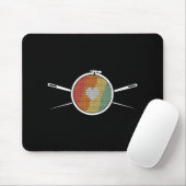 Retro Cross Stich Mousepad (Mit Mouse)
