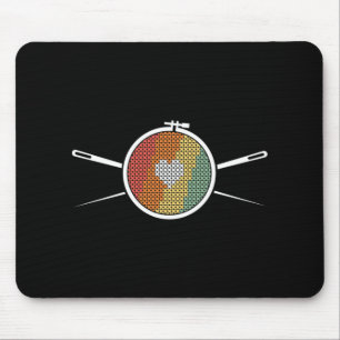 Retro Cross Stich Mousepad