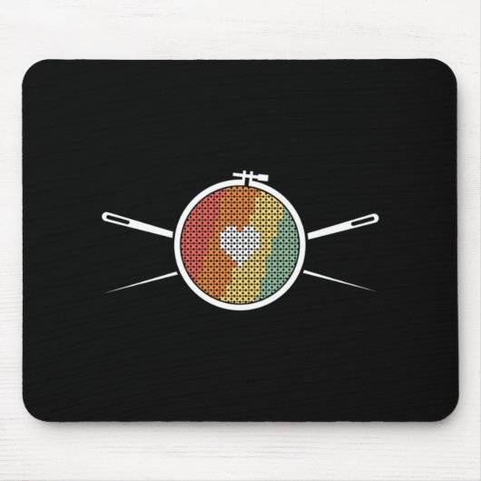 Retro Cross Stich Mousepad (Vorne)