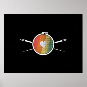 Retro Cross Stich Poster