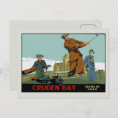Retro Cruden Bay Scotland Golf Ad Postkarte (Vorne/Hinten)