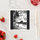 Retro Cruise Ship Paper Napkin Serviette (Beispiel)