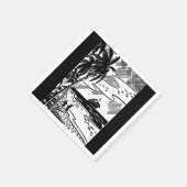 Retro Cruise Ship Paper Napkin Serviette (Ecke)