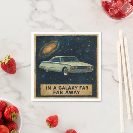 Retro Cruiser im tiefen Weltraum  Serviette (Beispiel)