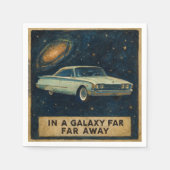 Retro Cruiser im tiefen Weltraum  Serviette (Vorderseite)