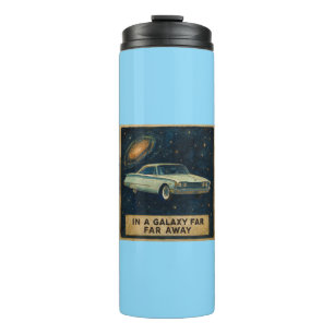 Retro Cruiser im tiefen Weltraum  Thermosbecher