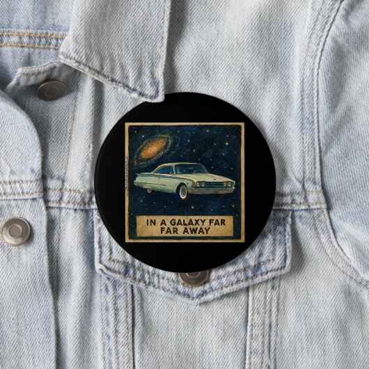 Retro Cruiser in Deep Space  Button (Beispiel)