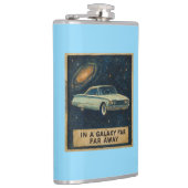 Retro Cruiser in Deep Space Flachmann (Rechts)