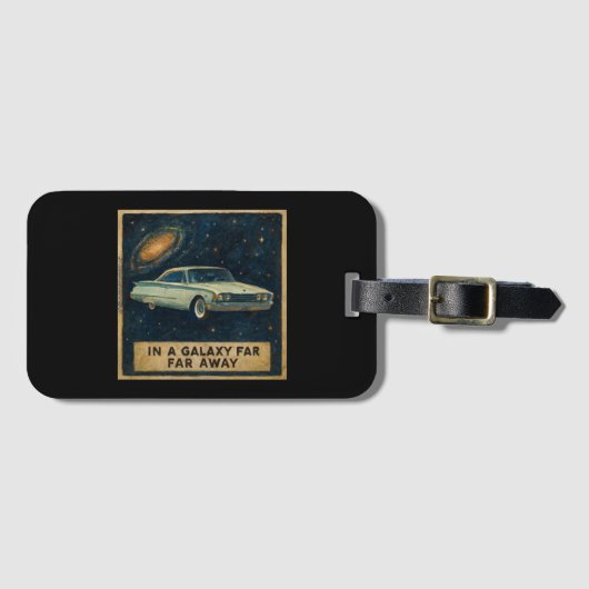 Retro Cruiser in Deep Space  Gepäckanhänger (Vorderseite (Horizontal))