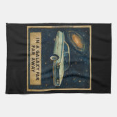Retro Cruiser in Deep Space  Geschirrtuch (Horizontal)