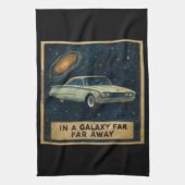 Retro Cruiser in Deep Space  Geschirrtuch (Vertikal)