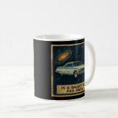Retro Cruiser in Deep Space  Kaffeetasse (VorderseiteRechts)