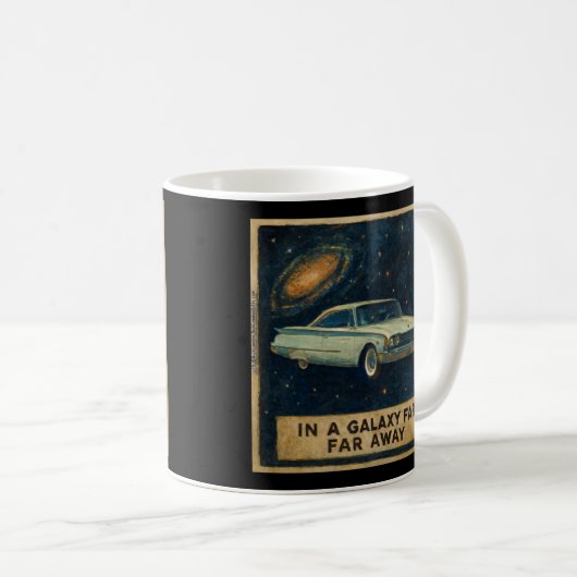 Retro Cruiser in Deep Space Kaffeetasse (VorderseiteRechts)