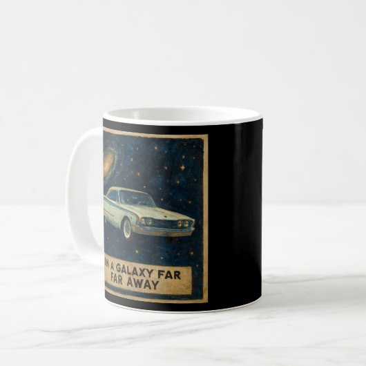 Retro Cruiser in Deep Space  Kaffeetasse (Vorderseite Links)