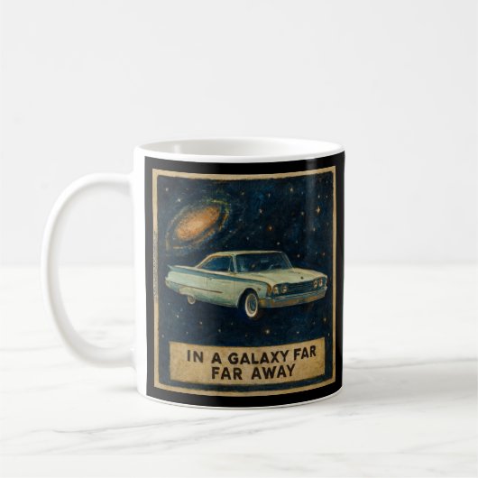 Retro Cruiser in Deep Space  Kaffeetasse (Links)