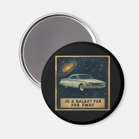 Retro Cruiser in Deep Space  Magnet (Vorderseite/Rückseite)