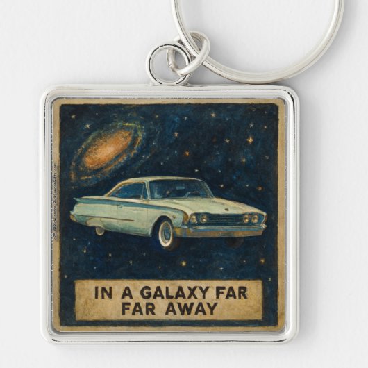 Retro Cruiser in Deep Space Schlüsselanhänger (Vorne)
