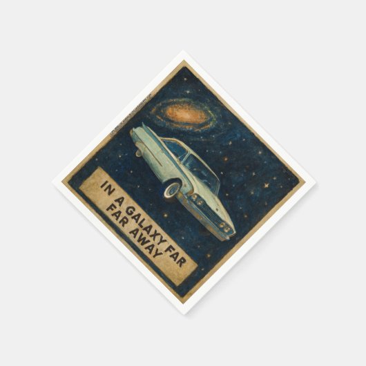 Retro Cruiser in Deep Space Serviette (Ecke)