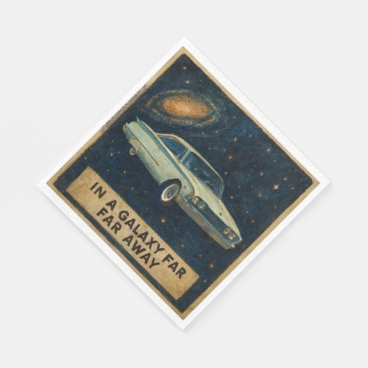 Retro Cruiser in Deep Space Serviette (Ecke)