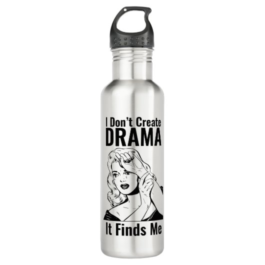 Retro Cry Frauen Drama Wasser Flasche Edelstahlflasche (Vorderseite)