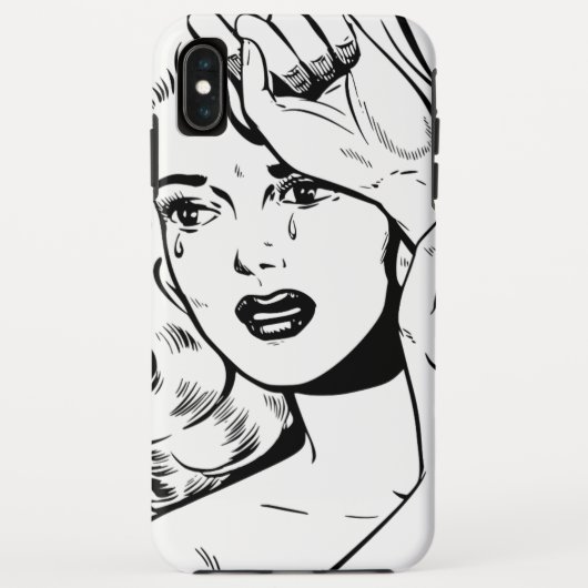 Retro Cry Frauengehäuse Telefon Case-Mate iPhone Hülle (Rückseite)