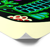 Retro Crystal Skull Poster (Ecke)