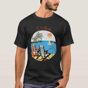 Retro Cuba Souvenir Vintag Beach Vacation T-Shirt