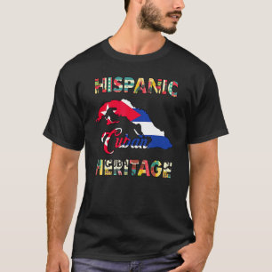 Retro Cuban Flag Hispanic Heritage Pride Cuba T-Shirt
