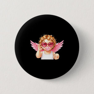 Retro Cud 67 Meme Kaugummi Lustig Six Seven Valent Button
