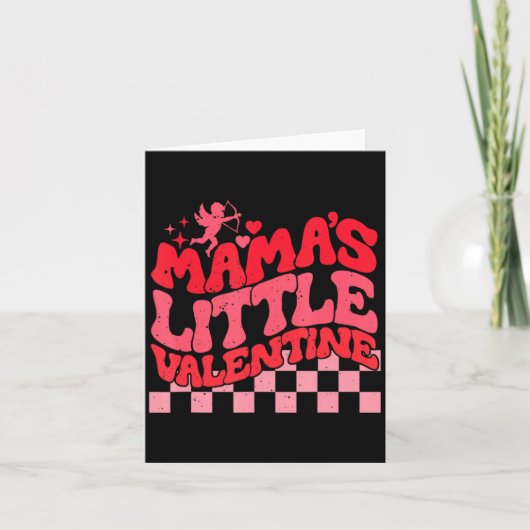 Retro Cud Mamas Little Valentines Day Girls Wo Karte (Vorderseite)