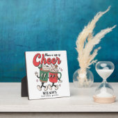 Retro Cup Cheer Hot Chocolate Holiday Fotoplatte (InSitu)