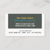 Retro Cupcake, Cake Maker, Cake Store Visitenkarte (Rückseite)