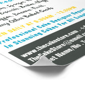 Retro Cupcake, Cakery, Cake Store Werbung Poster (Ecke)