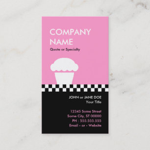 Retro-Cupcake-Dame Damen Visitenkarte