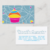 Retro-CUPCAKE-Formen Visitenkarte (Vorne/Hinten)