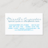 Retro-CUPCAKE-Formen Visitenkarte (Rückseite)