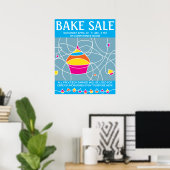 Retro CUPCAKE formt Backposter Poster (Heimbüro)