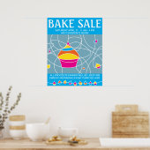 Retro CUPCAKE formt Backposter Poster (Küche)