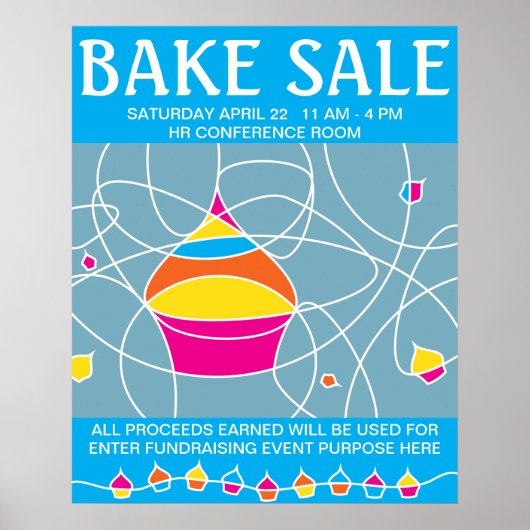 Retro CUPCAKE formt Backposter Poster (Vorne)