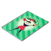 Retro Cupcake Girl Backen Kochbuch Rezept Notebook Notizblock (Linke Seite)