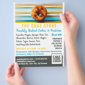 Retro-Cupcake, Kuchen, Kuchenwerbung Flyer (Hand)