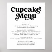Retro-Cupcake-Menü-Schild Poster (Vorne)