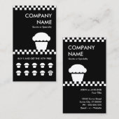 Retro Cupcake Schachbretts Treuekarte (Vorne/Hinten)