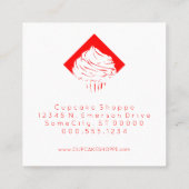 Retro cupcakes Diamantloympuls Treuekarte (Rückseite)