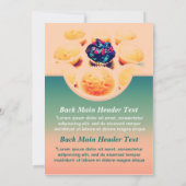 Retro Cupcakes Kaffee Einladung (Rückseite)
