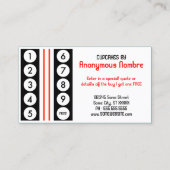 Retro Cupcakes Kundenbindung Treuekarte (Rückseite)